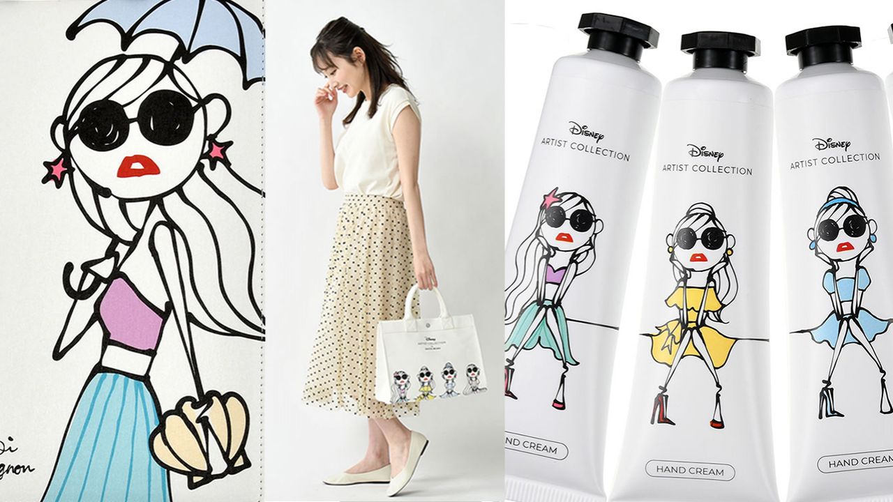 東京迪士尼「設計師聯名系列」精品！迪士尼公主變身手繪女孩！可愛登場！