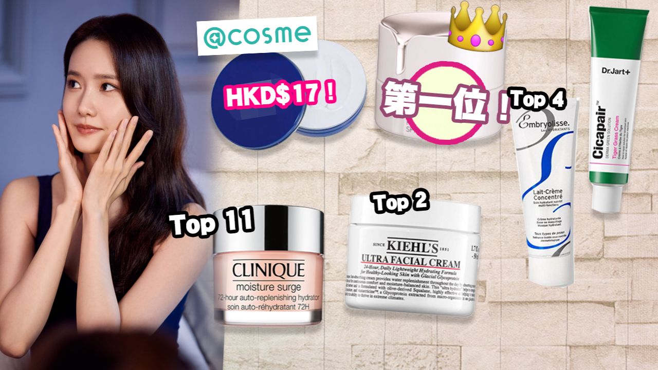 【面霜推薦】日本@cosme本年度保濕面霜Top15！最便宜只需要港幣$17！開架品牌也上榜！