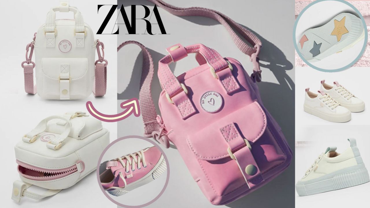 ZARA推出絕美變色商品成熱話！浪漫淡粉紅迷你單肩包/運動鞋！陽光照耀下才變色！
