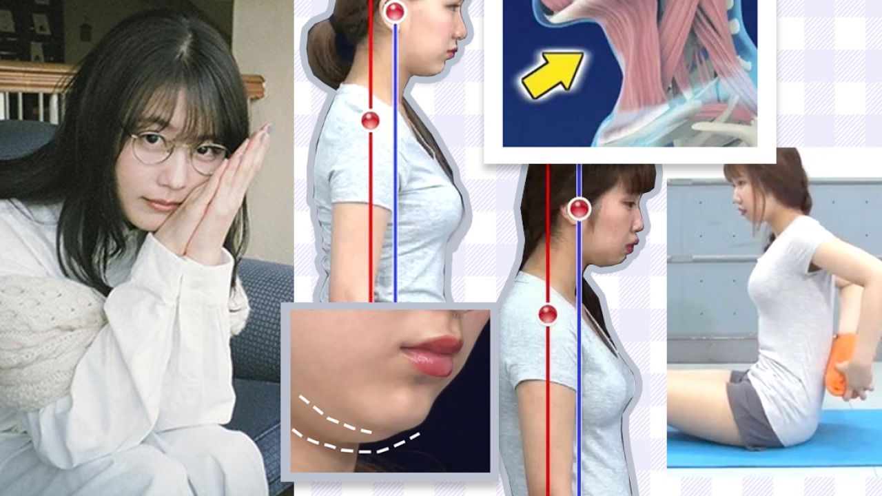臉腫/有雙下巴不一定是因為長胖！日本專家分享1個臉型矯正拉筋動作！緊緻線條/改善肌肉下垂！
