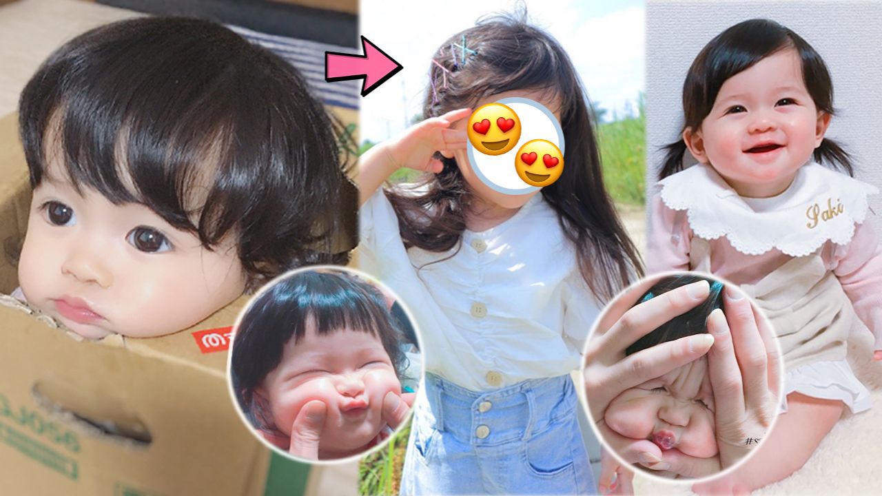 日本超萌「紙箱寶寶」Saki長大了！寶石大眼、軟糯肉肉臉！網友：完全騙人生女兒！