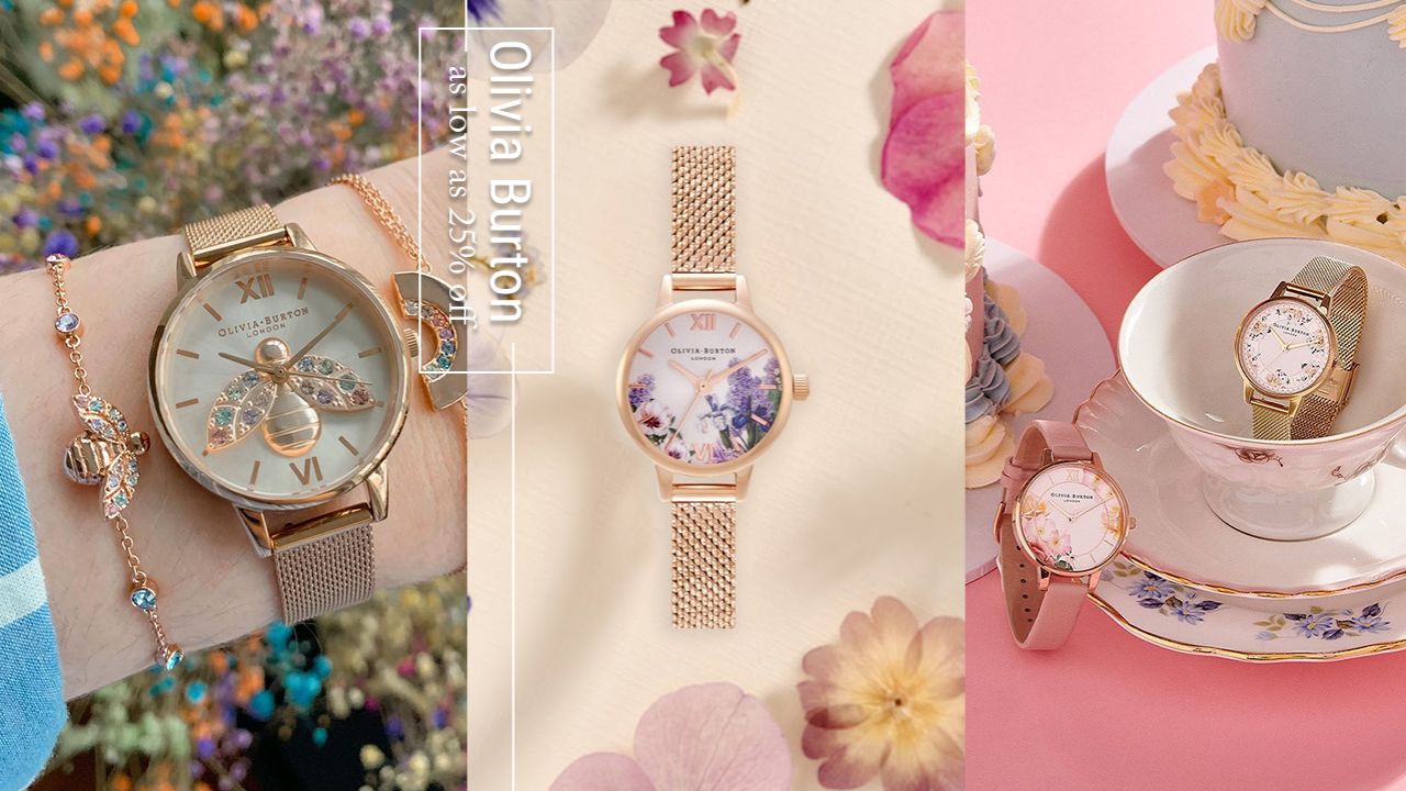 網購Olivia Burton減價低至75折！內附優惠碼！經典甜美手錶約HK$600入手！