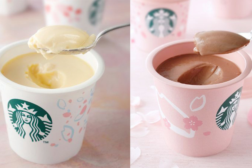 期間限定！日本Starbucks櫻花杯裝兩種口味布丁