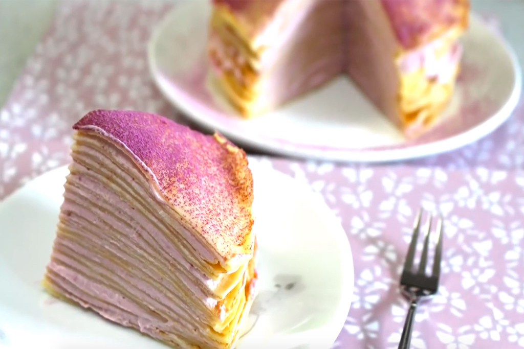 浪漫免焗甜品：紫薯千層蛋糕 食譜