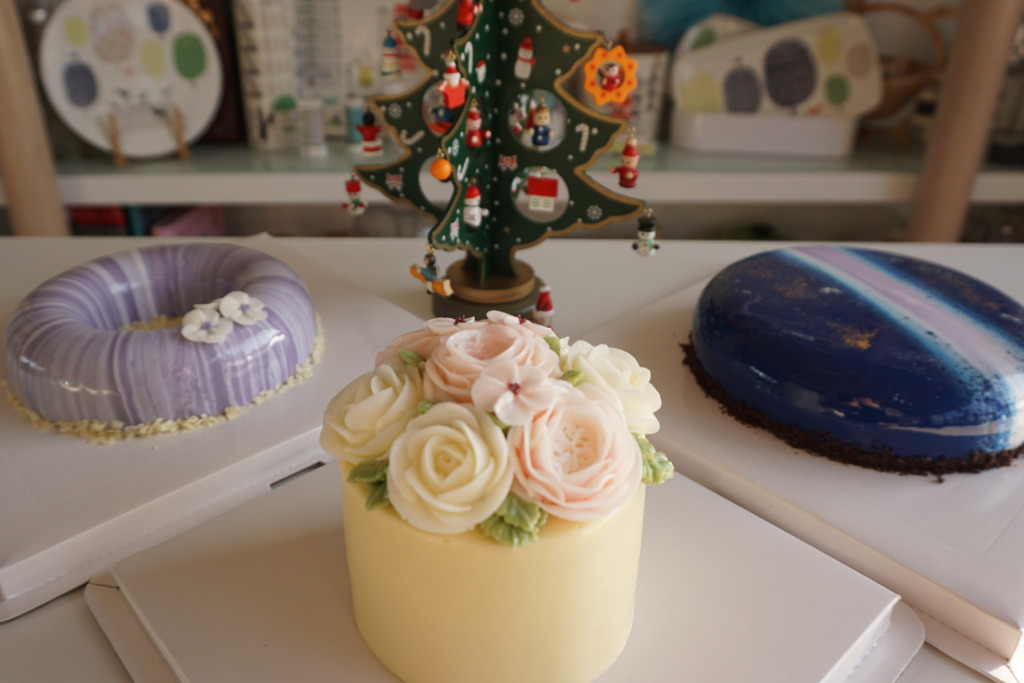 油麻地甜品教室 教整星空蛋糕+韓式唧花蛋糕