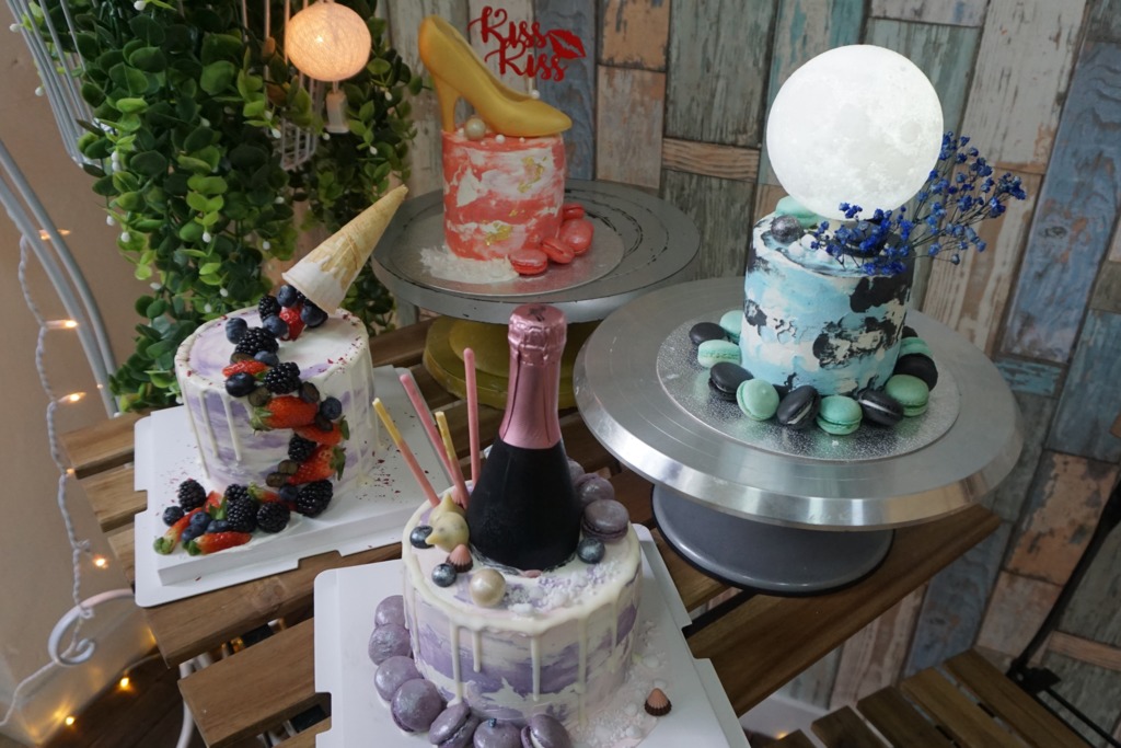 柴灣甜品教室 原支香檳蛋糕+發光月球蛋糕