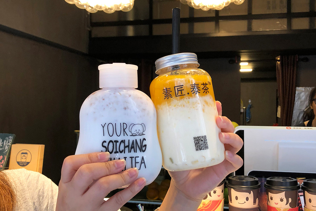 澳門泰式茶飲店 泰式奶茶+芒果椰奶
