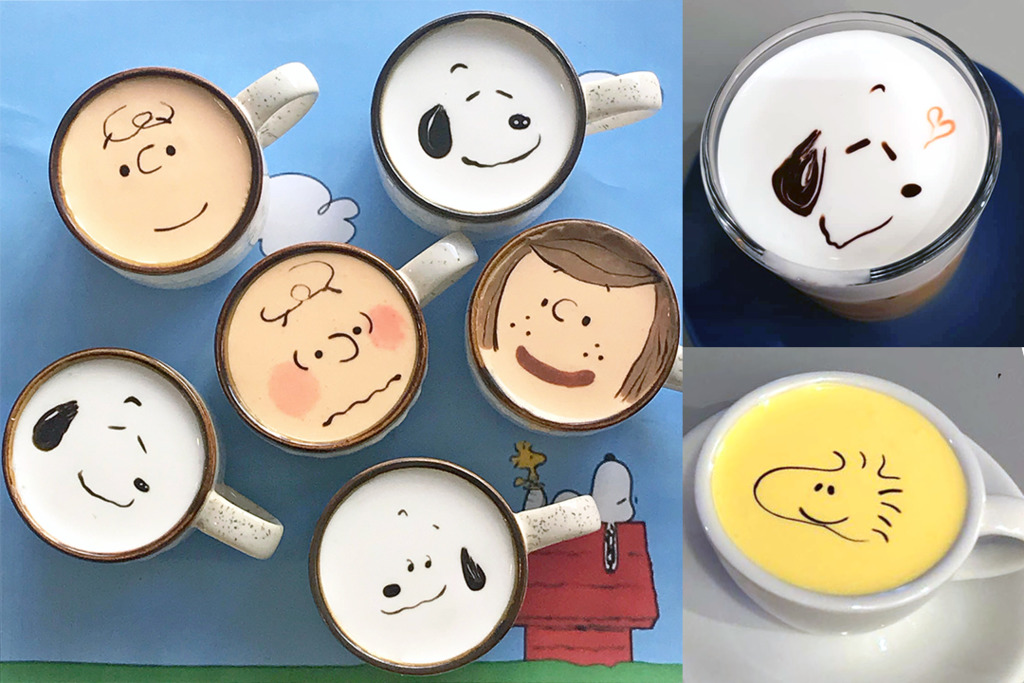 韓國型格簡約Café　歎精緻Snoopy拉花咖啡