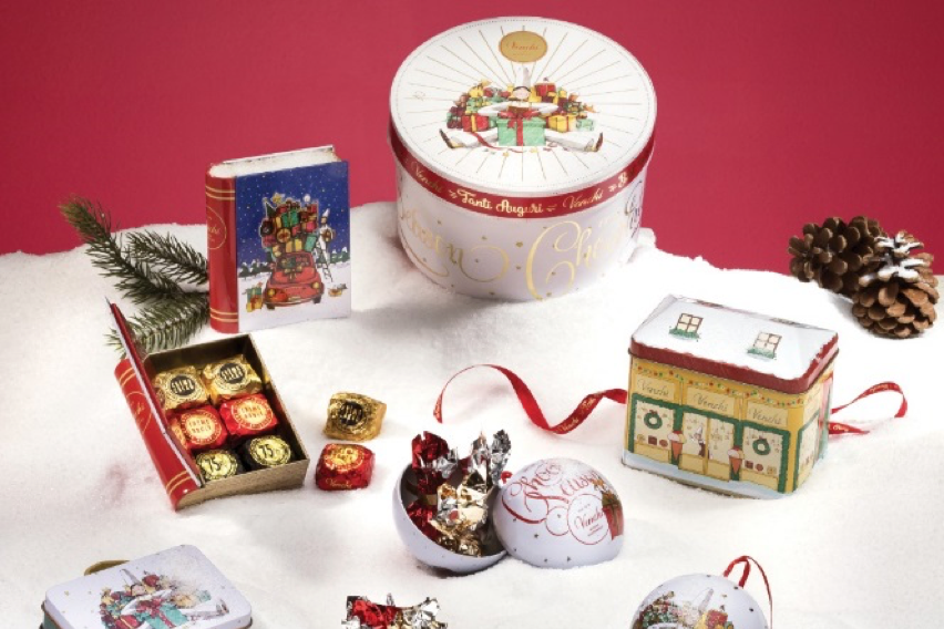 【聖誕禮物2018】意大利巧克力品牌Venchi聖誕禮盒  經典木製禮籃／巧克力吊飾