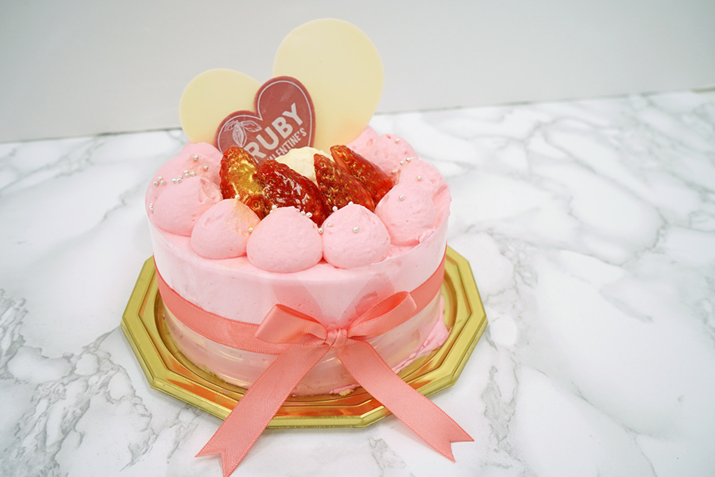 【情人節蛋糕 2019】蛋糕店情人節期間限定夢幻甜品　粉紅紅寶石朱古力士多啤梨蛋糕