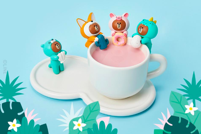 【韓國美食】韓國Line Friends推出新產品 熊大動物杯緣子