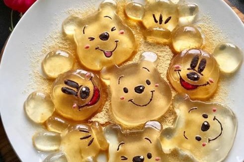 【日本水玄信餅】日本人自製卡通水信玄餅　Winnie the Pooh／三眼仔／布甸狗等造型