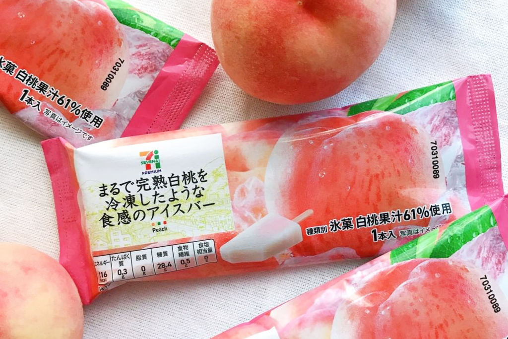 【日本7-11 零食】日本便利店夏日甜品新登場　香甜多汁粉嫩完熟白桃雪條