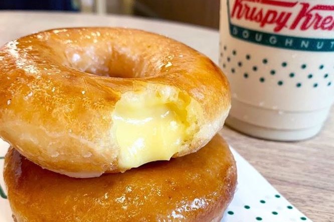 【台灣甜品】台灣Krispy Kreme推出新限定口味　焦糖脆皮流沙奶黃冬甩