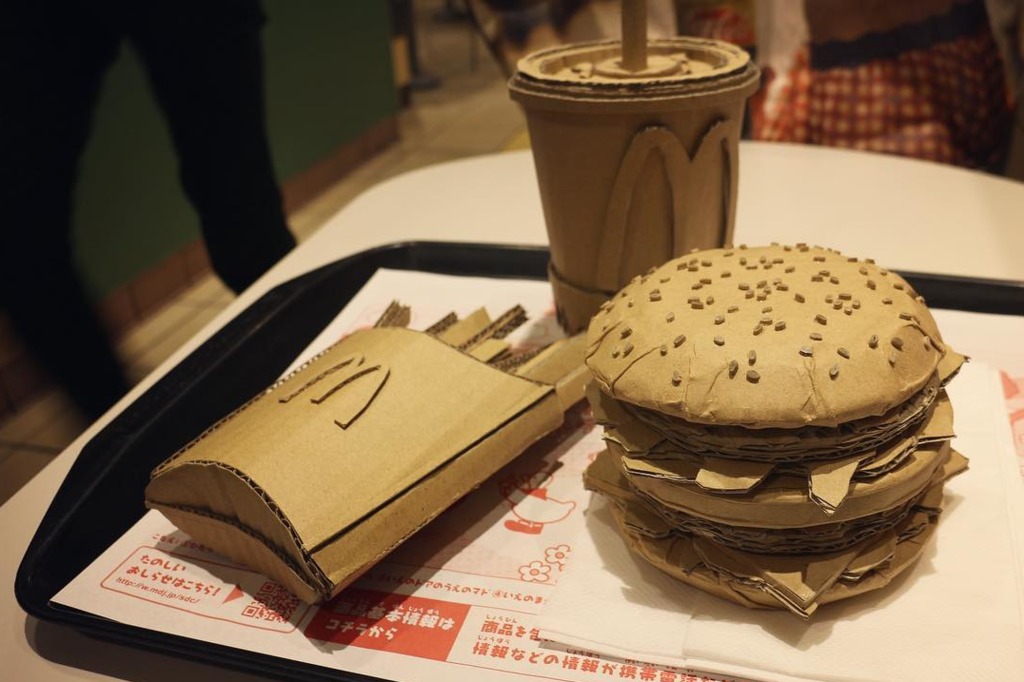 【日本美食】日本神級紙皮手作達人  紙皮砌出超逼真M&M／薯片叔叔／麥當勞餐