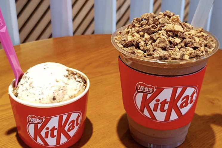 【韓國甜品】韓國雪糕店Baskin Robbin聯乘KitKat　推出朱古力脆皮雪糕條／蛋糕／飲品等多款甜品
