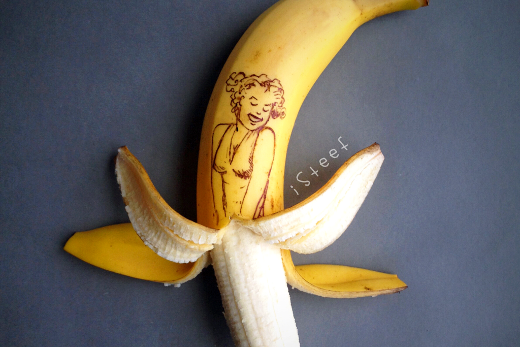 【香蕉藝術】變變變！荷蘭神人香蕉皮當畫布　變出香蕉創意藝術品