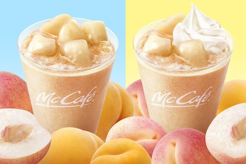 【日本麥當勞】日本麥當勞McCafé新期間限定　香甜多汁白桃果肉忌廉沙冰