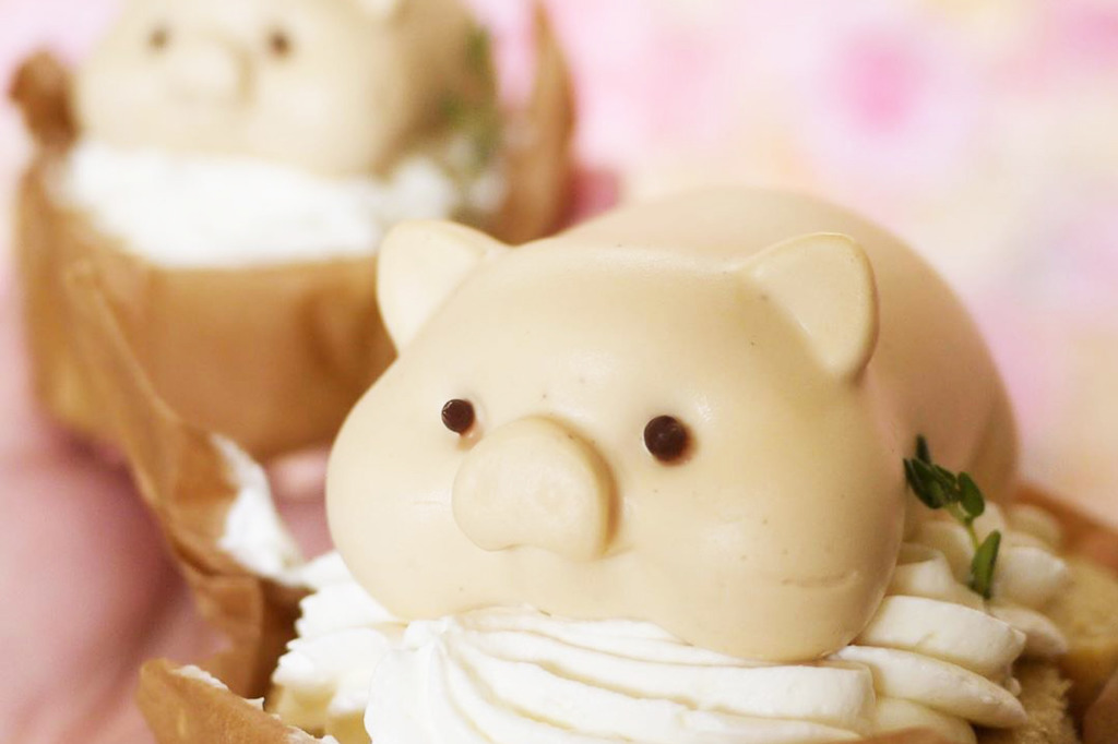 【名古屋甜品】日本精品蛋糕店推出新甜品　超可愛豬仔造型皇家奶茶蛋糕卷
