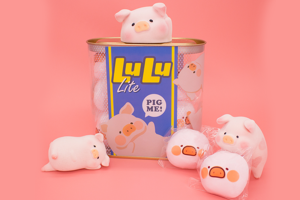 【Lulu豬香港】Lulu豬棉花糖朱古力／提子味　可愛豬仔罐頭包裝粉絲必收藏！