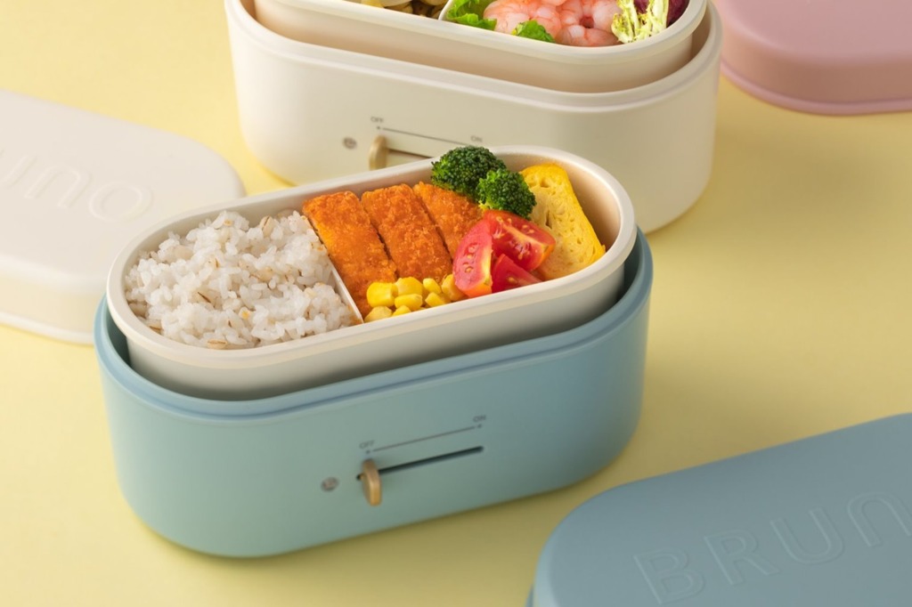 【加熱飯盒】Lunch Time帶飯恩物！BRUNO全新便攜電熱飯盒Lunchbox Warmer  輕巧方便／陶瓷塗層內膽／3款粉嫩色系／另可保冷