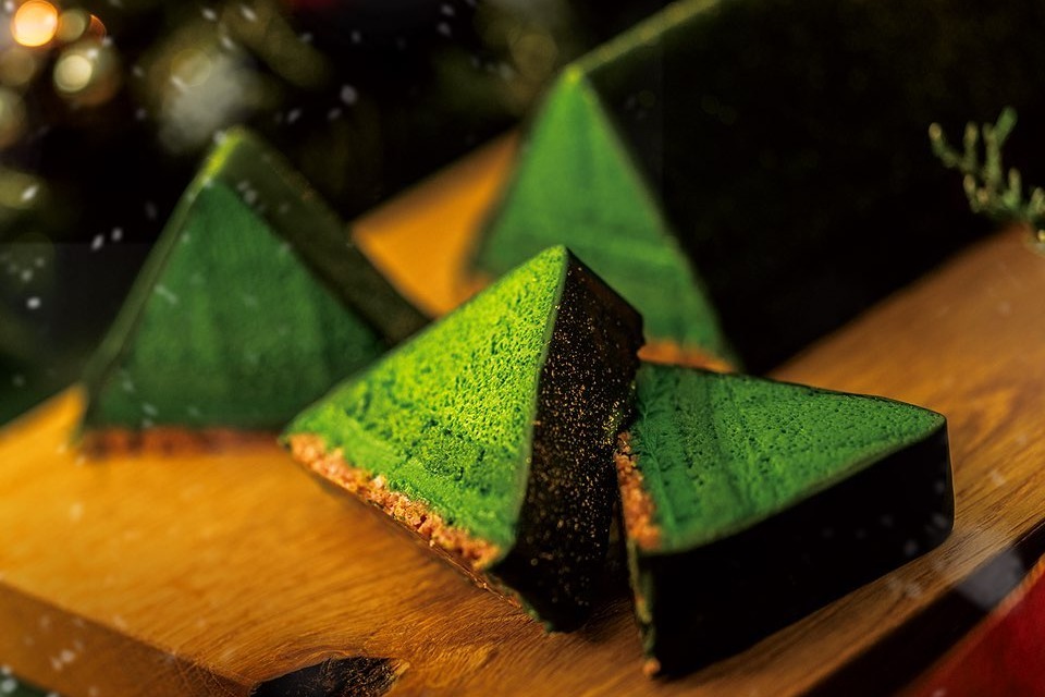 【日本甜品】日本祇園辻利推出聖誕限定甜品　超濃郁抹茶朱古力樹頭蛋糕