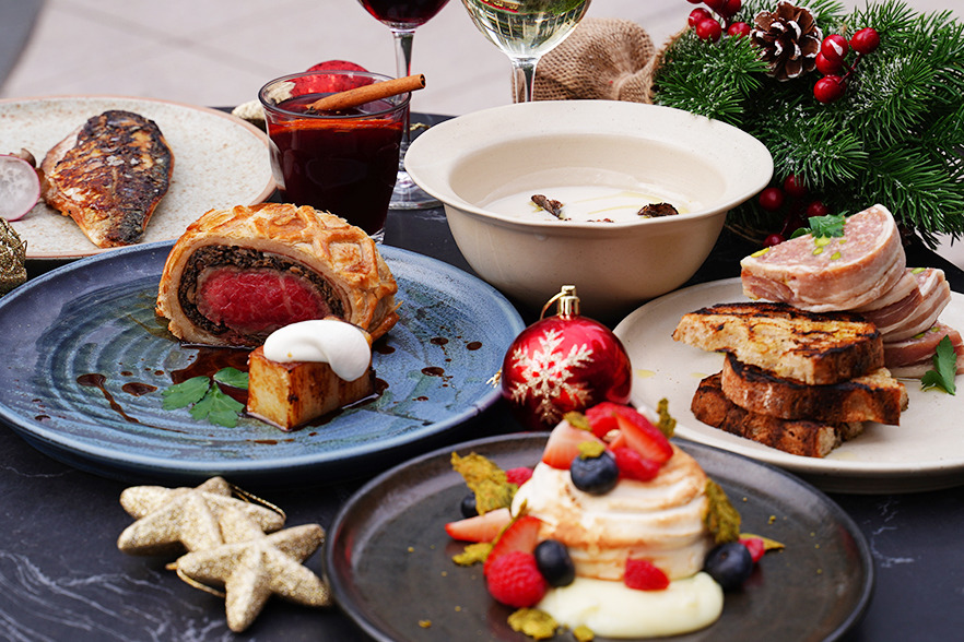 【聖誕大餐2020】尖沙咀露天法式餐館District 8推出聖誕大餐　威靈頓和牛／火雞肉凍／聖誕蛋白脆餅