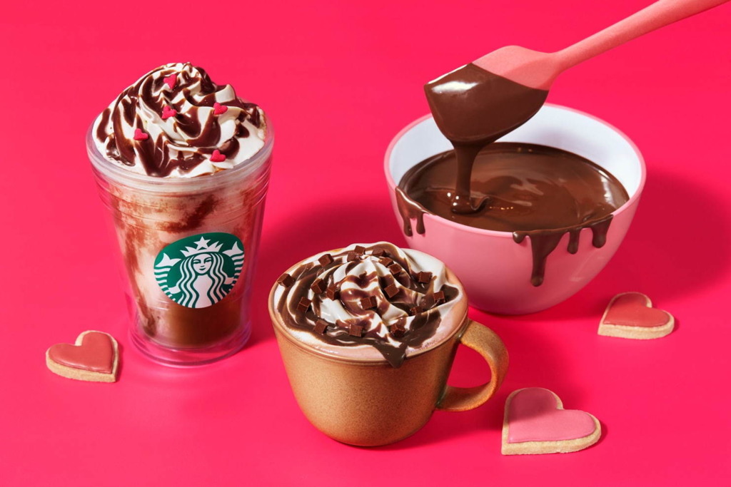 【日本Starbucks】日本Starbucks推出情人節限定飲品　超濃郁3重生朱古力星冰樂／Mocha