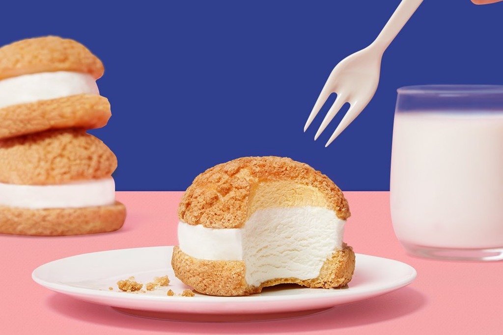 【韓國甜品】韓國BR雪糕甜品專門店推出新品　超吸引牛乳雪糕夾心脆皮菠蘿包！