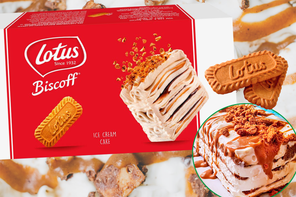【千層雪糕蛋糕甜品】Lotus Biscoff 焦糖千層雪糕外國新登場　香甜焦糖味＋脆餅夾心／口感似足Viennetta！