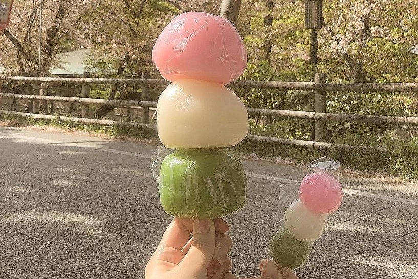 【日本甜品】日本岡崎櫻花祭必吃名物   邊賞櫻邊吃超巨型花見糰子！
