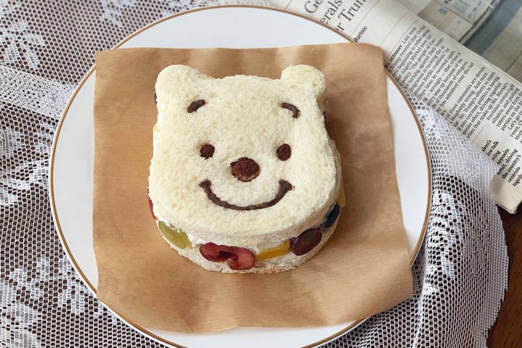 【韓國Cafe推介2021】韓國Cafe小熊維尼水果三文治　可愛Pooh Pooh造型打卡一流！
