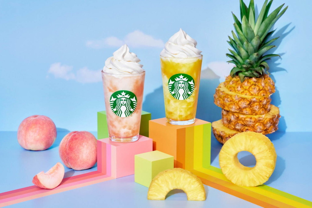 【日本Starbucks】日本Starbucks推出夏日限定   香甜多汁白桃／菠蘿忌廉星冰樂