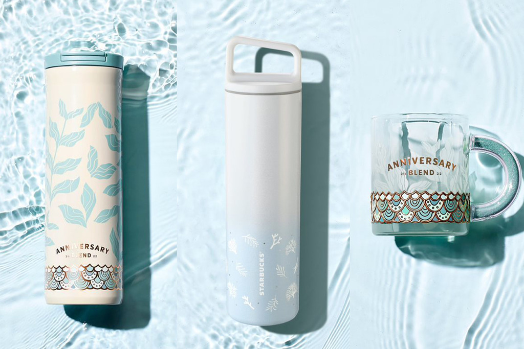 Starbucks新品！湖水藍美人魚海洋系列咖啡隨行杯　秋日限定黑糖咖啡／栗子甜品輕食