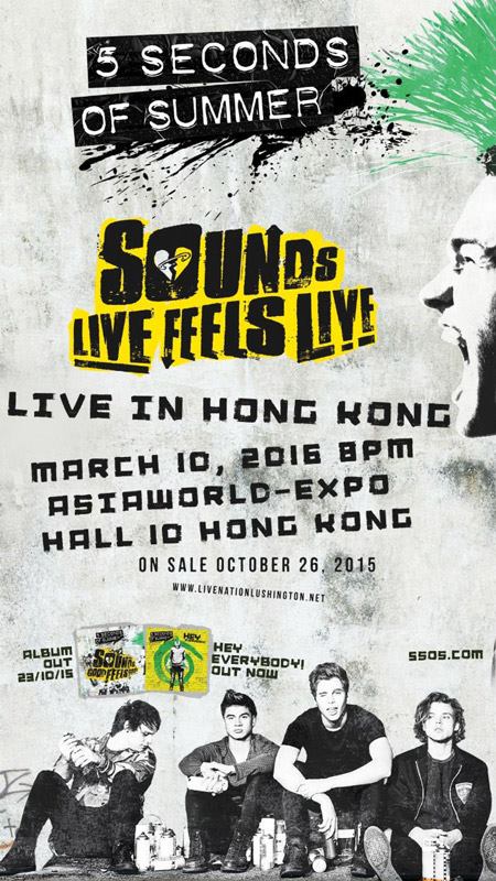 5 Seconds of Summer《Sounds Live Feels Live》香港演唱會
