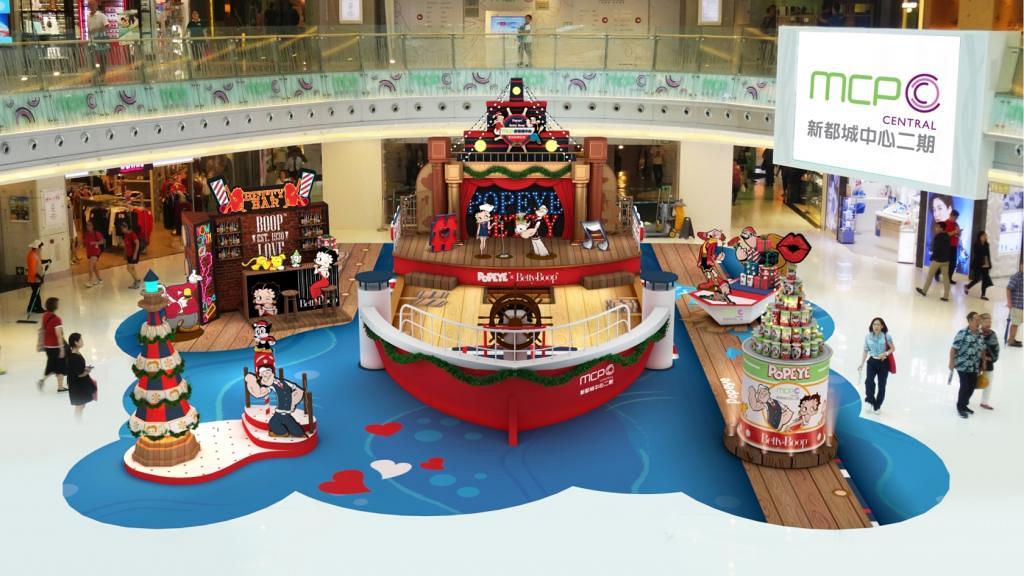大力水手聖誕Party登場！18米巨型郵輪+菠菜罐頭聖誕樹