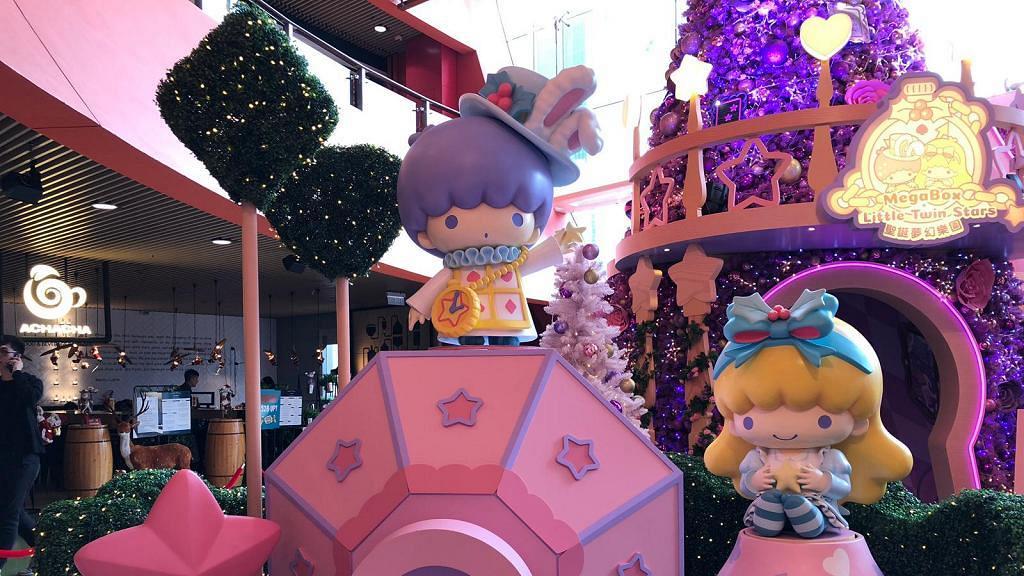 【聖誕節2018】Little Twin Stars聖誕登陸Mega Box！30呎粉紫聖誕樹/玫瑰花海