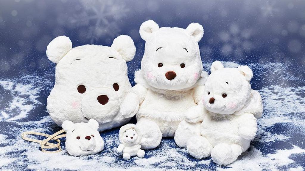 日本迪士尼新推出雪白色小熊維尼系列！冬日限定公仔/袋/紙巾套/吊飾