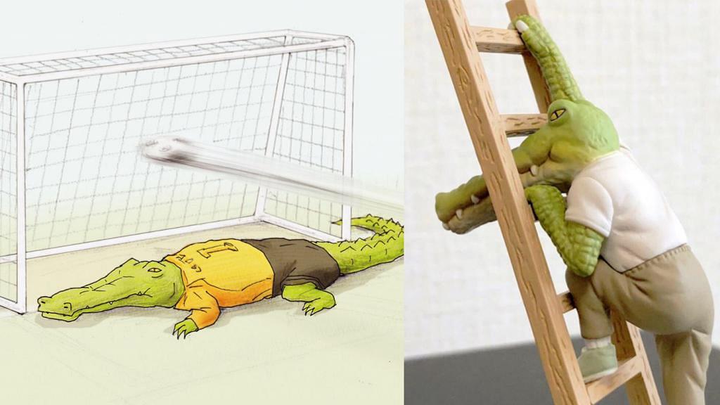日本黑色幽默插畫《我的生活不可能那麽壞》推扭蛋！「厭世」鱷魚實體外貌曝光