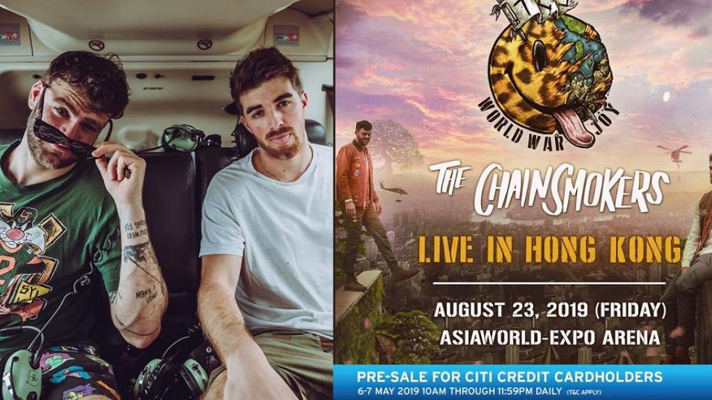 美國人氣EDM組合The Chainsmokers　開亞洲巡迴8月再度來港