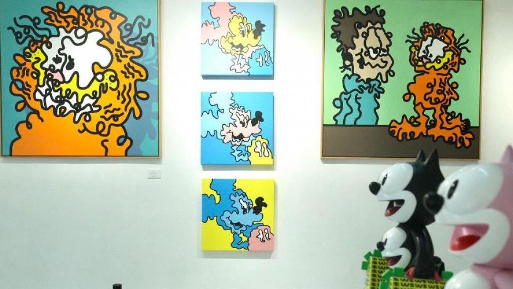 展覽好去處｜惡搞經典卡通創作面容扭曲版加菲貓、多啦A夢 紐約街頭藝術家9月上環舉辦作品展