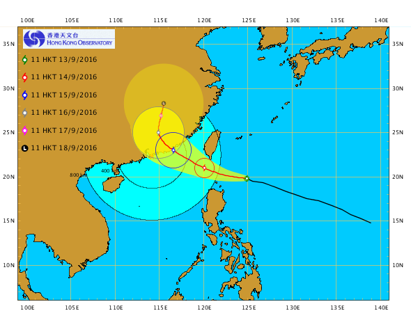 超強颱風莫蘭蒂逼近！天文台: 明早或掛一號