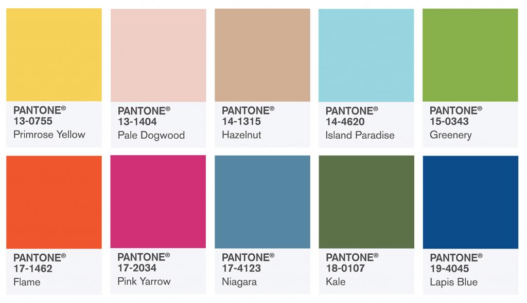 PANTONE公佈　2017年春季十大流行色