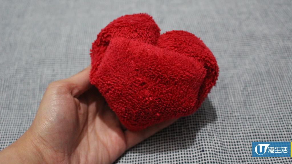簡單摺毛巾教學　親手摺出紅色心心！
