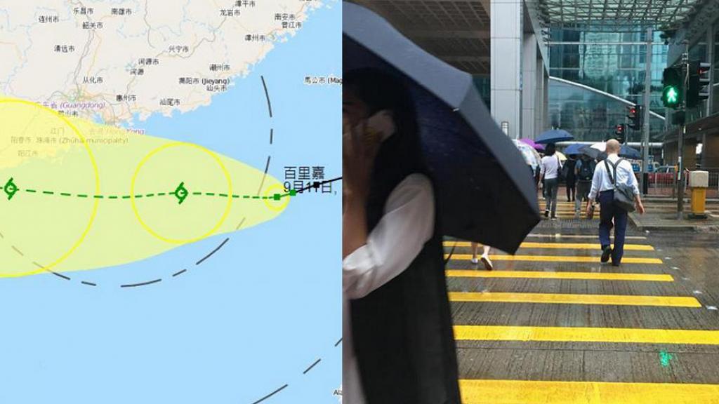 熱帶風暴百里嘉逐漸逼近香港　天文台：稍後時間將有狂風驟雨