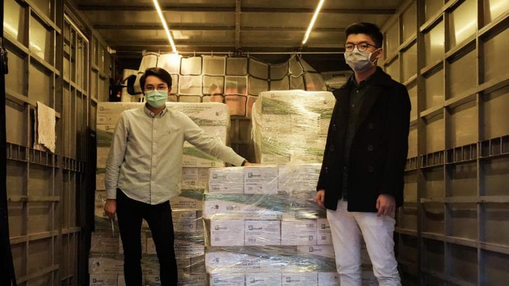 【派口罩】黃之鋒訂10萬美國口罩助社區有需要人士 其餘將放香港眾志網站出售