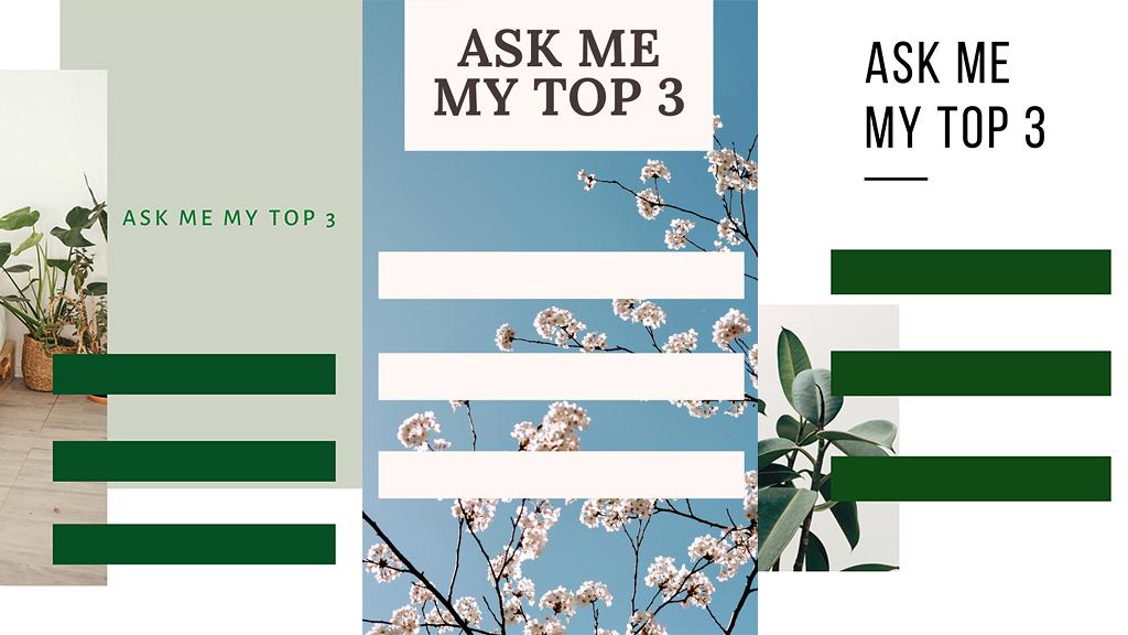 【Instagram教學】免費自製Ask Me My Top 3背景圖 IG Story限時動態人氣玩法