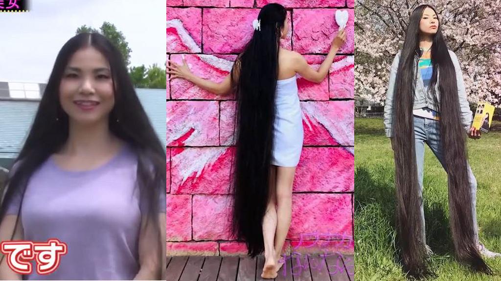 日本2.3米長頭髮美女日常生活超騎呢 15年冇剪過頭髮！靠用長髮鞭紙/玩鞦韆輕鬆賺錢