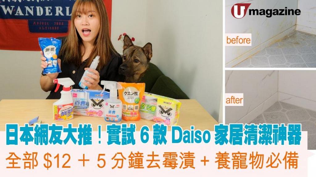 日本網友大推！實試6款Daiso家居清潔神器 全部$12、5分鐘去霉漬、養寵物必備