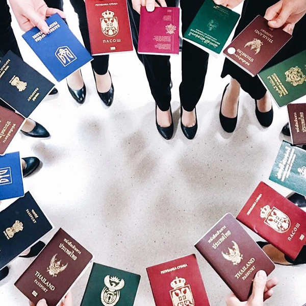「紅、黑、綠、藍」 護照
